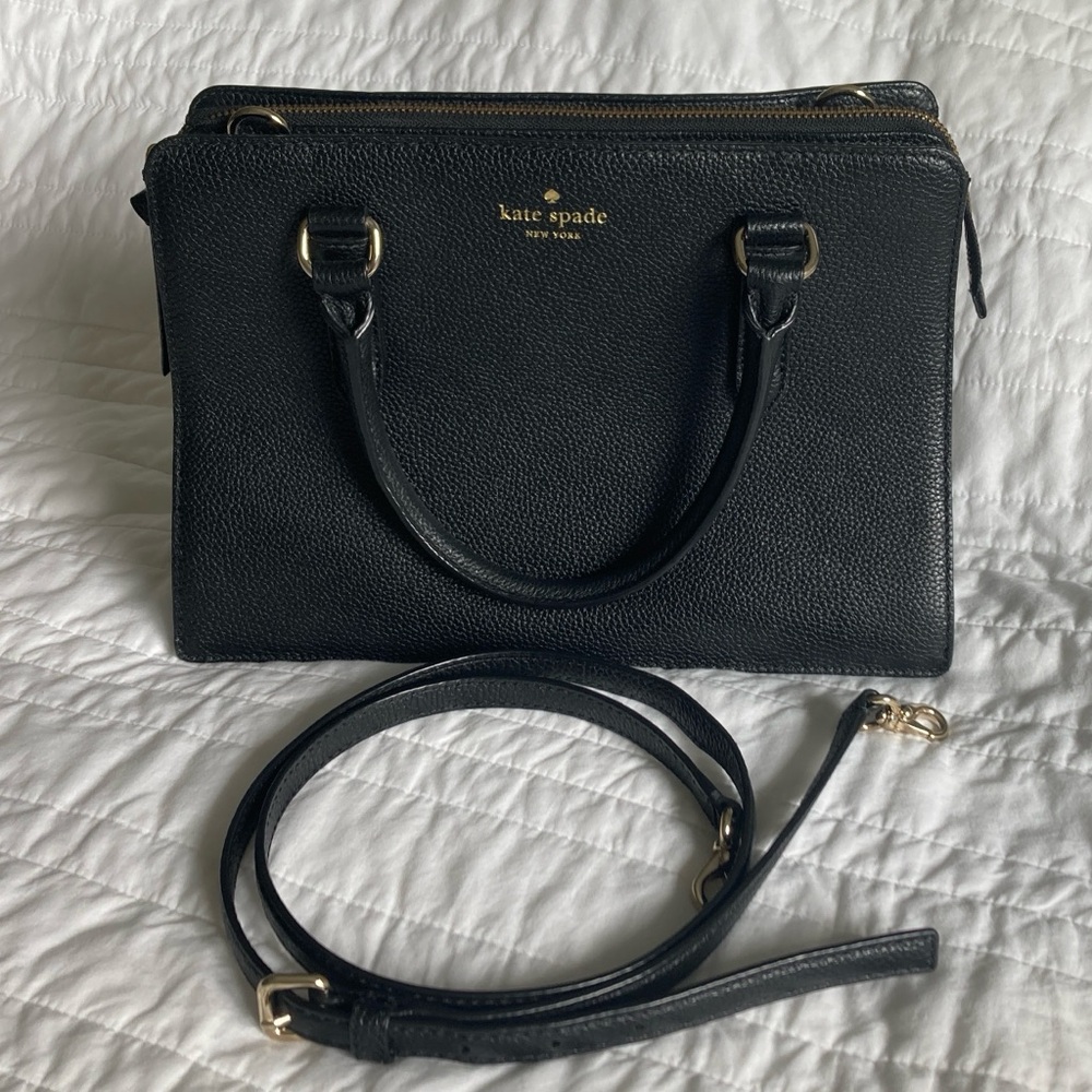 Kate Spade Lise Mulberry Street Satchel Shoulder Bag Handbag in Black